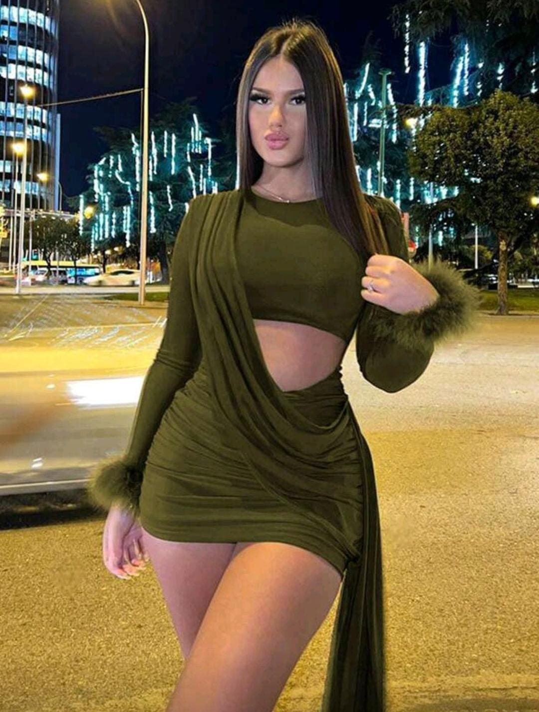 Vestido oliva